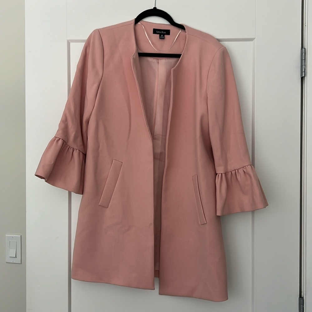 Lightly worn pink overcoat from Anthro